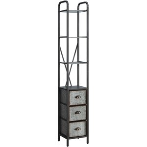 4d concepts intek 3 drawer metal bathroom linen cabinet tower in gray