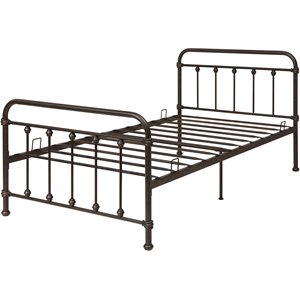 4D Concepts Amelia Twin Metal Spindle Bed in Textured Bronze