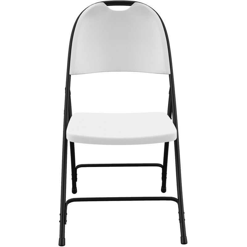 Correll Injection Molded Plastic Folding Chair in Gray Granite (Set of 4)