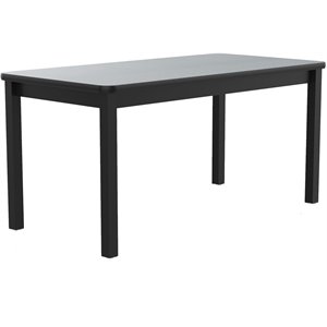 Correll 24&quotW x 48&quotD Deluxe High Pressure Library Table in Gray Granite