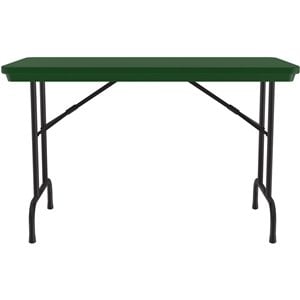 Correll 24&quotW x 48&quotD H.D. Plastic Blow-Molded Folding Table in Green