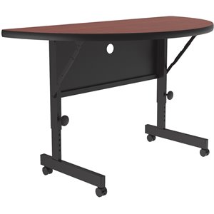Correll 24&quotW x 48&quotD Deluxe High Pressure Top Flip Top Table in Cherry