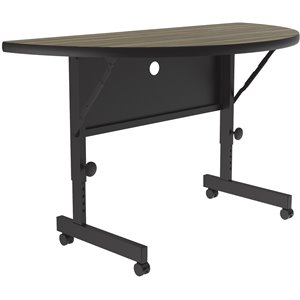 Correll 24&quotW x 48&quotD High Pressure Top Flip Top Table in Colonial Hickory Brown