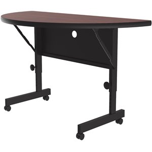 Correll 24&quotW x 48&quotD Deluxe High Pressure Top Flip Top Table in Mahogany