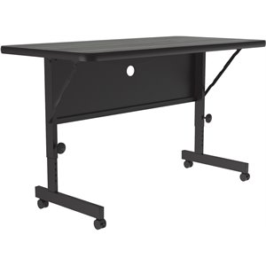 Correll 24&quotW x 48&quotD Deluxe High Pressure Flip Top Table in New England Driftwood