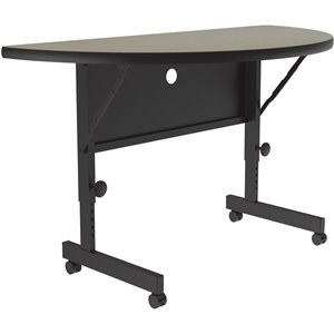 Correll 24&quotW x 48D Deluxe High Pressure Top Flip Top Table Savannah Sand Brown