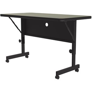 Correll 24&quotW x 48D Deluxe High Pressure Top Flip Top Table Savannah Sand Brown