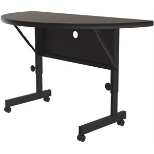 Correll 24&quotW x 48&quotD Deluxe High Pressure Top Flip Top Table in Walnut