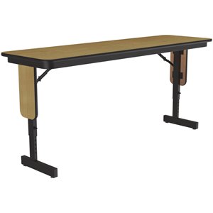 Adjustable Height 3/4&quot High Pressure Folding Seminar Table in Fusion Maple