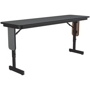 Adjustable Height 3/4&quot High Pressure Folding Seminar Table Montana Brown Granite