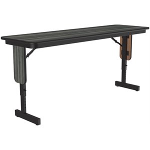 Adjustable Height 3/4&quot High Pressure Folding Seminar Table New England Driftwood