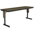 Correll 3/4 High Pressure Folding Seminar Table Panel Leg Colonial Brown Hickory