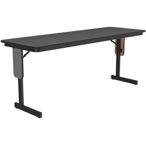 Correll 3/4&quot High Pressure Folding Seminar Table Panel Leg Montana Granite Brown