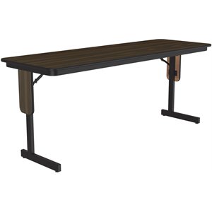 Correll 3/4&quot High Pressure Folding Seminar Table with Panel Leg in Walnut