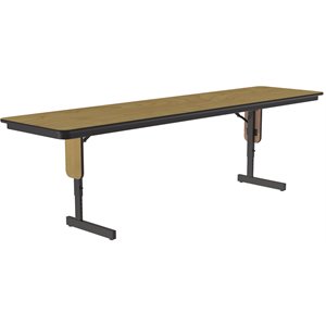 Adjustable Height 3/4&quot High Pressure Folding Seminar Table in Fusion Maple