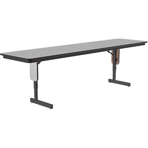 Adjustable Height 3/4&quot High Pressure Folding Seminar Table in Gray Granite