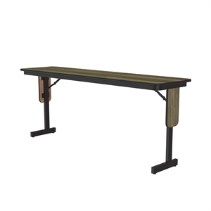 Correll 3/4&quotHigh Pressure Folding Seminar Table Panel Leg Colonial Brown