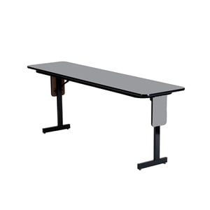 Correll 3/4&quot High Pressure Folding Seminar Table with Panel Leg in Gray Granite