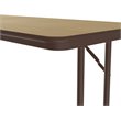 Correll High Pressure Wood top Folding Seminar Table Off-Set Leg Maple