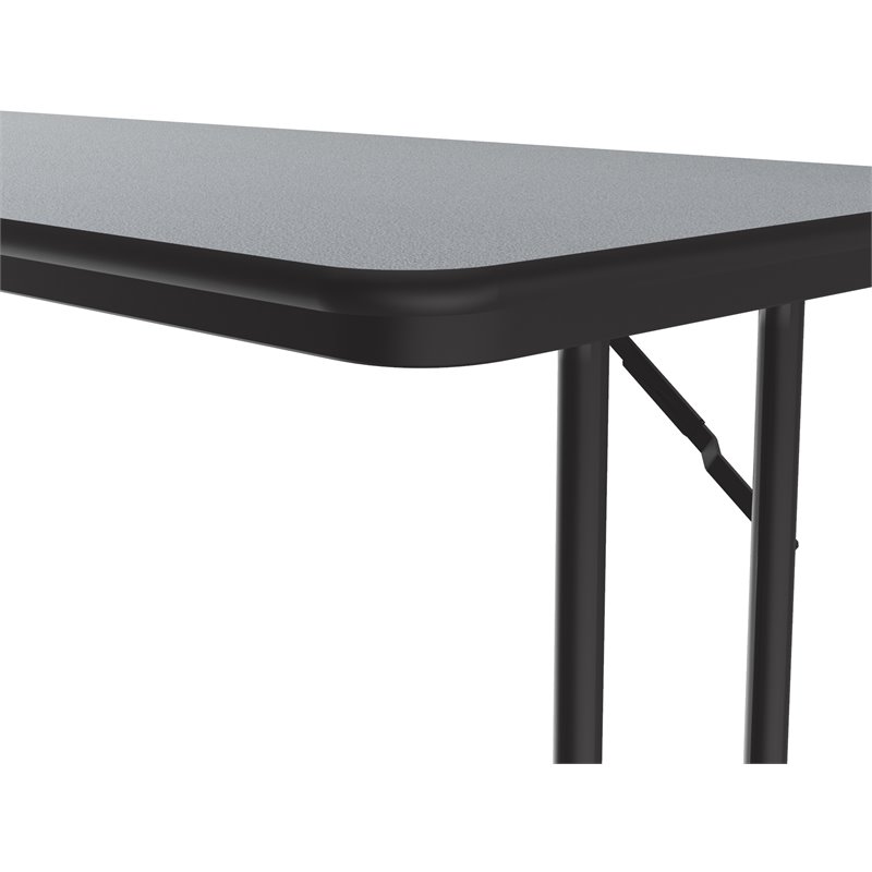 Correll Wood laminate High Pressure Folding Seminar Table with Off-Set Leg Gray