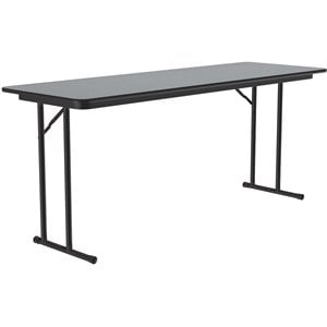 Correll Wood laminate High Pressure Folding Seminar Table with Off-Set Leg Gray