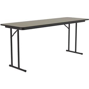 Correll 3/4&quot High Pressure Folding Seminar Table with Off-Set Leg Natural Sand