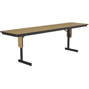 Correll 3/4&quot High Pressure Folding Seminar Table with Panel Leg in Fusion Maple