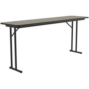 Correll 3/4&quot High Pressure Folding Seminar Table with Off-Set Leg Natural Sand