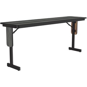 3/4&quot High Pressure Folding Seminar Table with Panel Leg in New England Driftwood