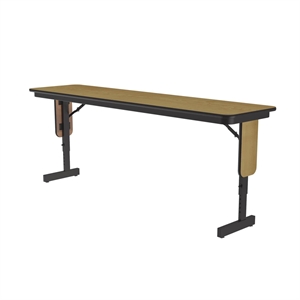 Adjustable Height 3/4&quot High Pressure Folding Seminar Table in Fusion Maple