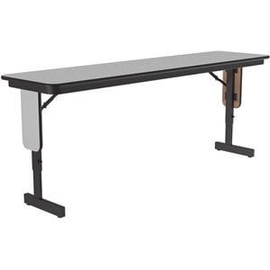 Adjustable Height 3/4&quot High Pressure Folding Seminar Table in Gray Granite