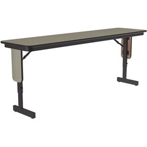Adjustable Height 3/4&quot High Pressure Folding Seminar Table in Natural Sand