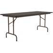 Correll 24&quotW x 72&quotD Econoline Melamine Top Folding Table in Walnut