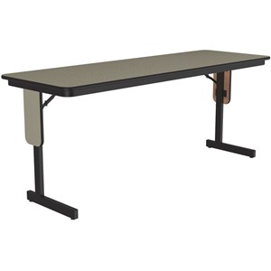 Correll 3/4&quot High Pressure Folding Seminar Table with Panel Leg in Natural Sand