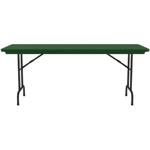 Correll 30&quotW x 72&quotD Heavy Duty Blow-Molded Plastic Folding Table in Green