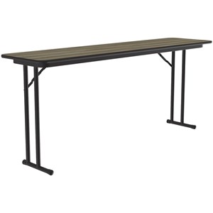 Correll 3/4&quot High Pressure Folding Seminar Table in Colonial Hickory Brown