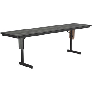 3/4&quot High Pressure Folding Seminar Table with Panel Leg in New England Driftwood