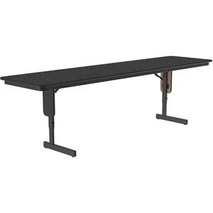 Adjustable Height 3/4&quot High Pressure Folding Seminar Table in Black Granite