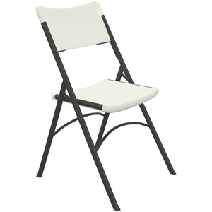 correll economy blow plastic folding chair in gray granite (set of 4)