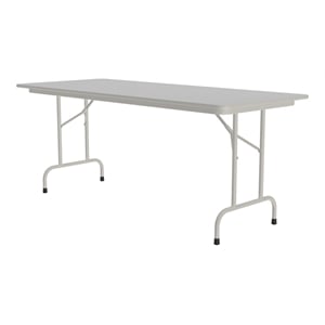 Correll CF Series 29x30&quot Traditional Wood Folding Table in Gray Granite