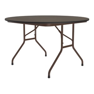 Correll CF Series 29x48&quot Traditional Wood Folding Table in Walnut