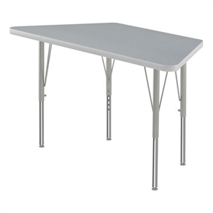 Correll 24&quotW Commercial Laminate Wood Top Activity Table in Gray Granite