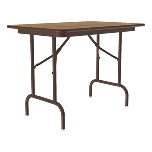 Correll CF 24&quot x 36&quot Metal Keyboard-Height Folding Table in Medium Oak