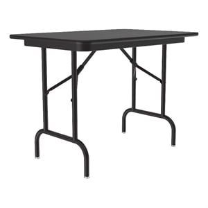 Correll CF 24&quot x 36&quot Metal Keyboard-Height Folding Table in Black Granite
