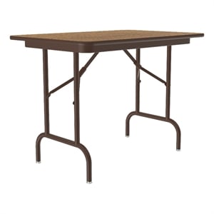 Correll CF 24&quot x 48&quot Metal Keyboard-Height Folding Table in Medium Oak