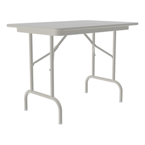 Correll CF 24&quot x 48&quot Metal Keyboard-Height Folding Table in Gray Granite