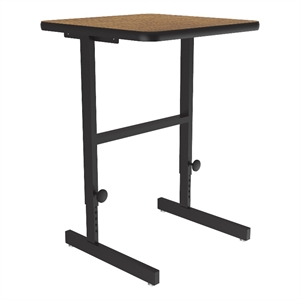 Correll CST 20&quot x 24&quot Metal Adjustable Standing Workstation in Medium Oak