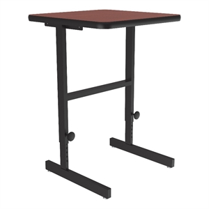 Correll CST 20&quot x 24&quot Metal Adjustable Standing Workstation in Cherry