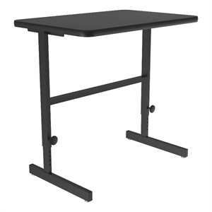 Correll CST 24&quot x 36&quot Metal Adjustable Standing Workstation in Black Granite