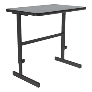 Correll CST 24&quot x 36&quot Metal Adjustable Standing Workstation in Gray Granite